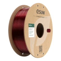 eSUN 1,75 mm PETG+ Şeffaf Kırmızı Filament (1 KG)